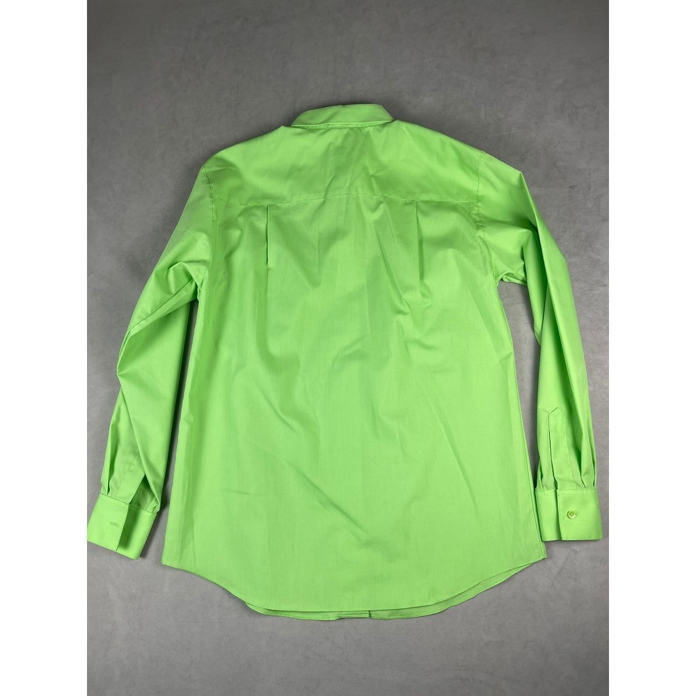 Foxcroft Womens Lime Green Wrinkle Free Button Down Shirt Size 4 Long Sleeve - Picture 4 of 4